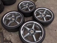 二手，鍛造 雙片，RAYS  GTS ? 19寸x8.5J ET34 9.5J ET28 5×114.3 or 5×112