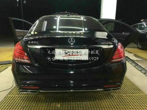 奔馳S320 改S65L Repose中尾段閥門排氣 AMG包圍，AMG尾喉 鍛造輪轂