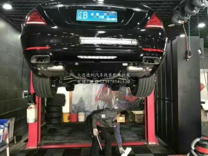 奔馳S320L 改裝Repose中尾段閥門排氣