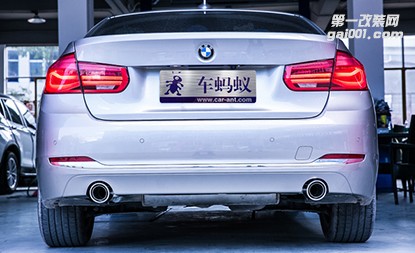 寶馬3系改裝雙邊單出排氣管