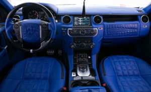 路虎發(fā)現(xiàn)4升級(jí)藍(lán)色真皮座椅，12K碳纖維+鱷魚皮