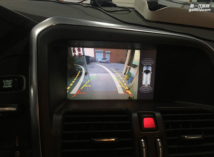 沃爾沃XC60原車屏升級(jí)凱立德導(dǎo)航+倒車影像軌跡行車記錄儀