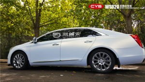 凱迪拉克XTS亞面白變金鄭州凱誠安汽車改色店