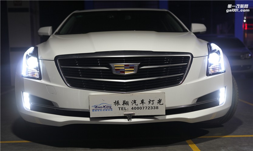 廣西最好最專業(yè)的改燈店，凱迪拉克改裝車燈，亮度提高
