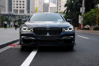 BMW宝马7系改装碳纤维前唇 新款M760前杠下巴 730Li740Li中网机盖