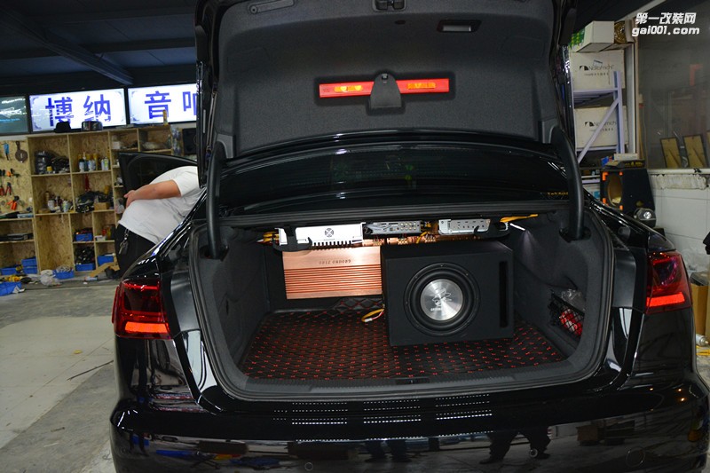 20萬巨作 唐山博納汽車音響奧迪A6L改裝丹拿S342+零點頂級功放
