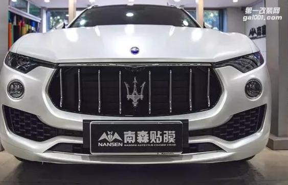 廣州改色貼膜 瑪莎拉蒂Levante汽車改色電光白