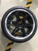 RAYS  TE37  TTA 拆車：18寸 8J 44 5*112   連 馬牌胎： 225 40 18