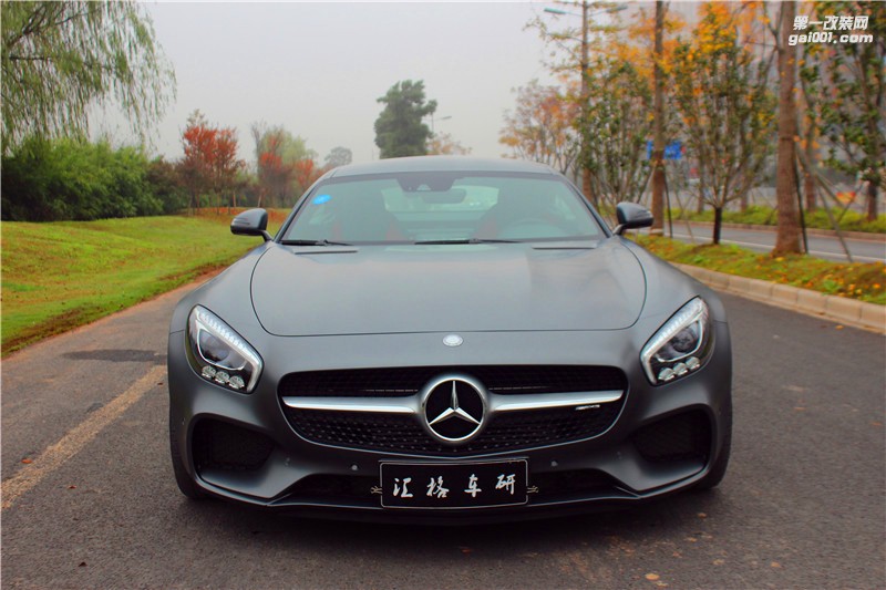 長沙進(jìn)口透明膜實(shí)體店 奔馳AMG GT全車施工啞光UPPF透明膜