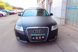 長沙全車改色膜 奧迪A8亞光黑