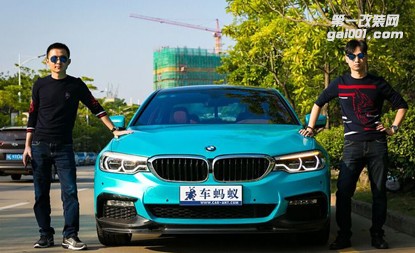寶馬5系G38暴力改裝碳纖維前唇