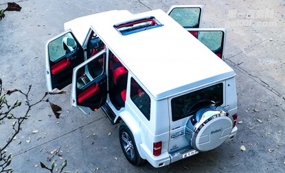 北京吉普BJ80改裝真皮內(nèi)飾+麂皮絨星空頂頂棚