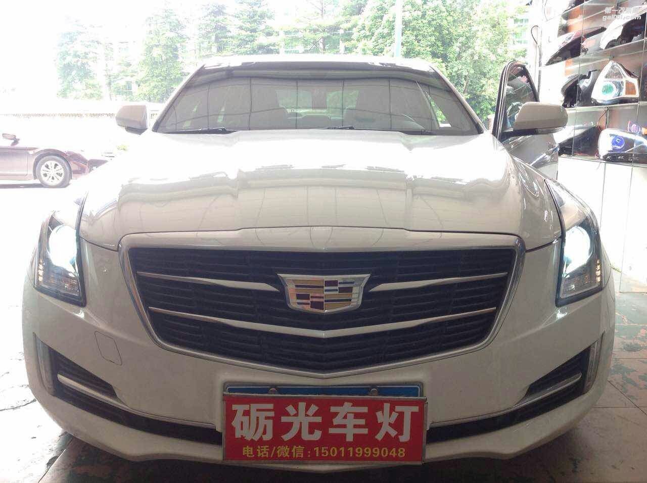 廣州汽車改裝 凱迪拉克ATS大燈改海拉5雙光透鏡飛利浦5000K燈泡套裝