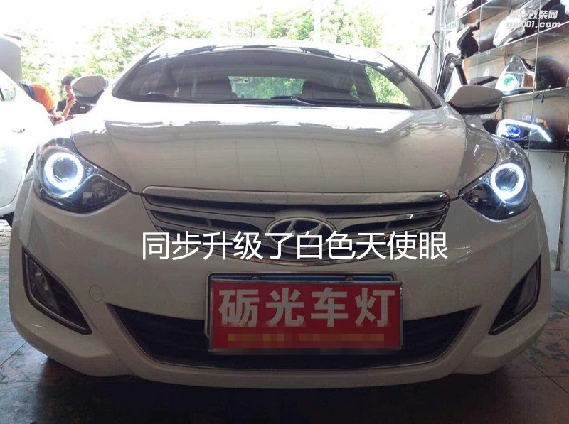 廣州改車(chē)燈 現(xiàn)代朗動(dòng)大燈改裝海拉5雙光透鏡飛利浦套裝