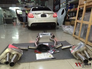 奔馳C63改裝美國(guó)ARESCLAN戰(zhàn)神排氣