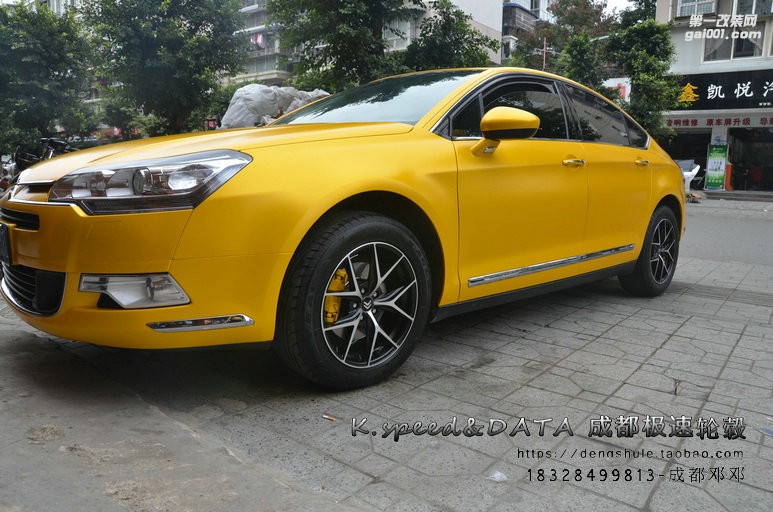 成都雪鐵龍C5 改裝18寸極速輪轂 裝車完成
