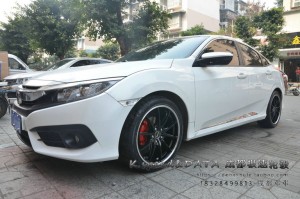 成都極速輪轂 思域改裝18寸雅泛迪SP90 輪轂裝車完成