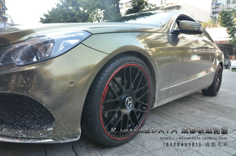 奔馳E級(jí) 定制19寸 鍛造輪轂裝車完成 現(xiàn)貨供應(yīng)