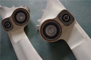 武漢歌德A柱3分頻 門板倒模工藝展示 本田CRV改裝案例