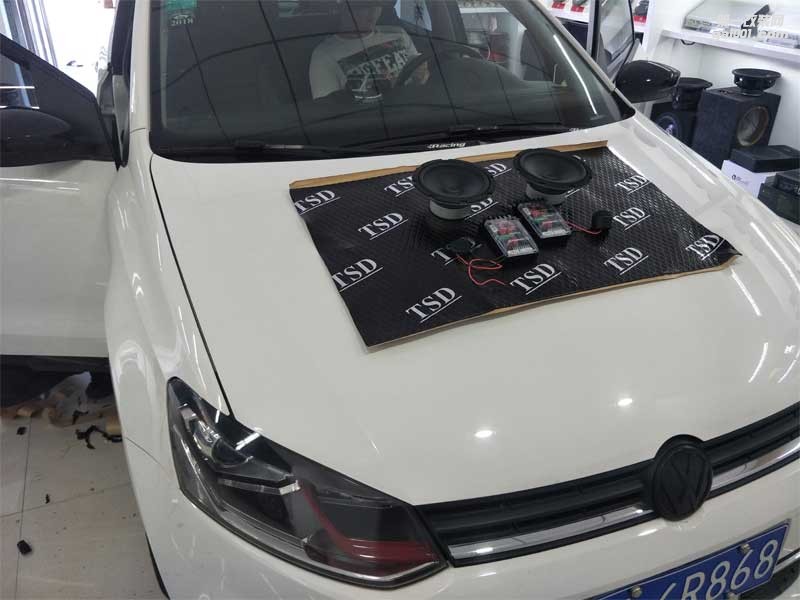 西寧大眾POLO美國卡頓汽車音響改裝案例【精藝精】