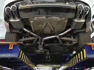 奥迪A5改装排气管可调节排气杭州专业汽车改装店