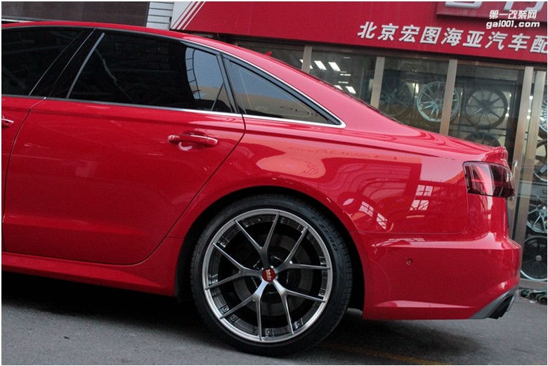 海亞；奧迪S6 升級 日本 BBS RI-S 20寸兩片鍛造輪轂 DB