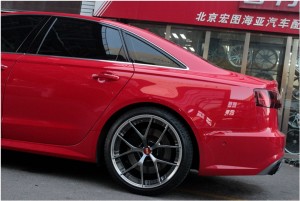海亞；奧迪S6 升級 日本 BBS RI-S 20寸兩片鍛造輪轂 DB