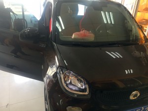 靜觀其變奔馳SMART隔音降噪--唐山樂暢汽車音響