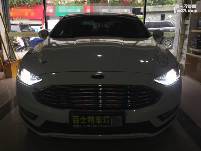 (成都車燈改裝店)新蒙迪歐改高配LED大燈+改氙燈Q5透鏡