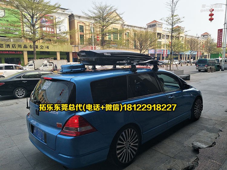 09奧德賽拓樂754+862橫桿及靈動800行李箱安裝效果圖