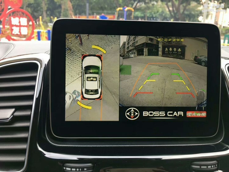 【西安亿之星】奔驰CLS改装360度无缝全景倒车泊车辅助系统