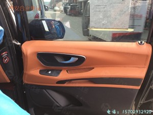 奔馳威霆內(nèi)飾真皮包覆&游艇木木地板改裝丨西安合正