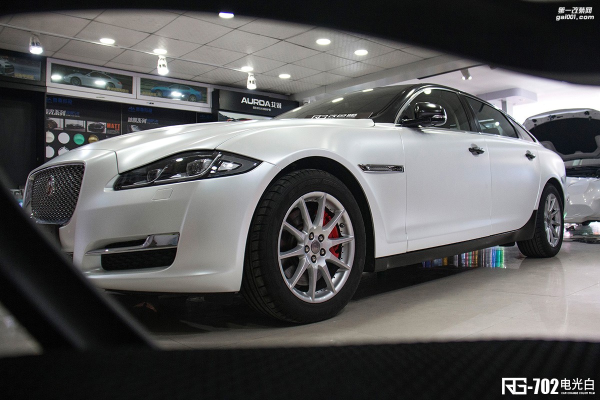 捷豹XJL全車改色貼膜案例分享  電光白  RG改色膜出品