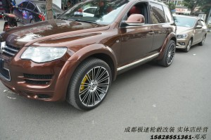 成都極速 大眾途銳定制21寸ABT款 鍛造輪轂裝車案例