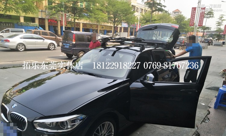 2018款寶馬120i拓樂黑色翼桿黑色598單車架安裝實拍