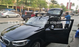 2018款寶馬120i拓樂黑色翼桿黑色598單車架安裝實拍