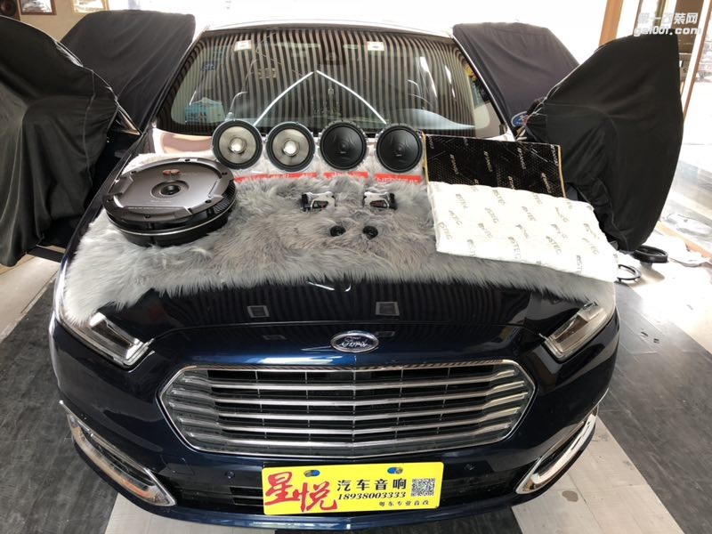 汕頭市專業(yè)改裝福特汽車音響改裝隔音降噪福特金牛座四門隔音降噪音響改裝意大利赫茲汕頭市星悅汽車音響