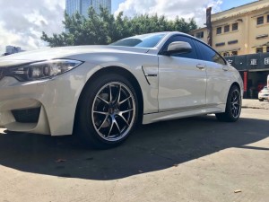寶馬，換 BBS RIA 18寸，完工！