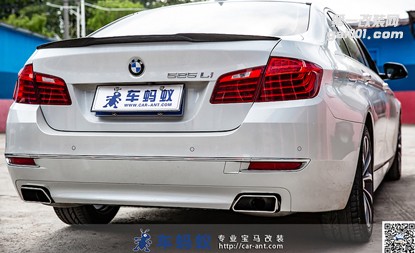 不甘拘束，老款五系升級(jí)535雙邊方口排氣！