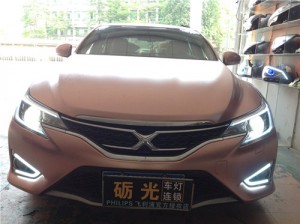 廣州汽車改燈 豐田銳志車燈升級海拉5雙光透鏡飛利浦氙氣套餐