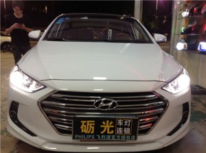 廣州最實力改燈店 現(xiàn)代領動大燈升級NHK海拉5雙光透鏡+惡魔眼