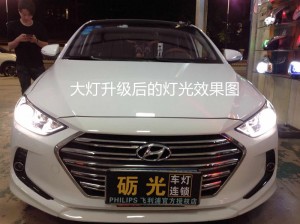 汽車大燈改裝 現(xiàn)代領(lǐng)動(dòng)車燈升級(jí)NHK-高品質(zhì)HID雙光透鏡頂級(jí)套餐 礪光車燈