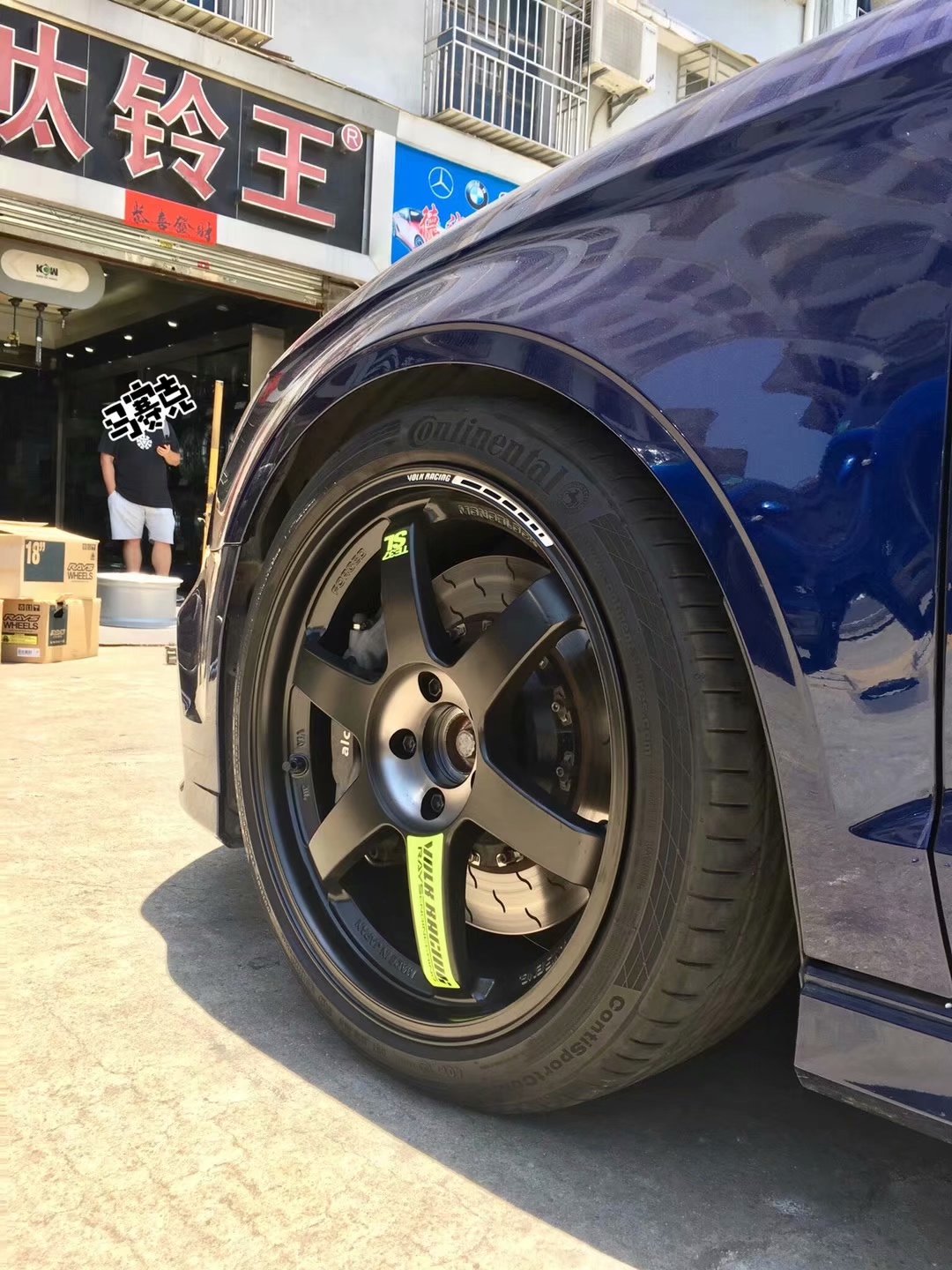 奧迪，換 全新 TE37 綠標(biāo) 完工！