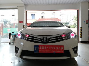 卡羅拉大燈改裝海拉5+天使眼+惡魔眼