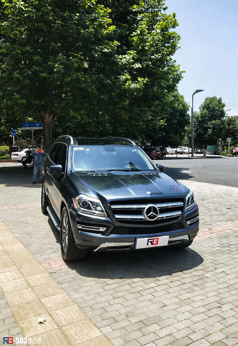 奔馳GL350珠光黑案例 RG瑞集改色貼膜貴州加盟店出品