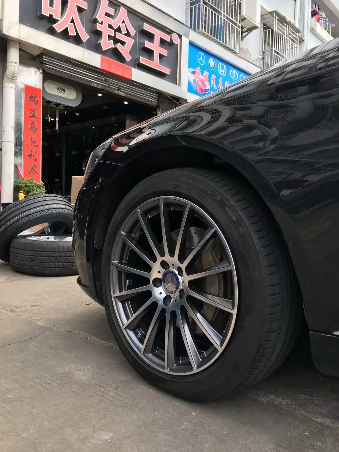 奔馳S ， 換 私人定制鍛造 19寸 完工！