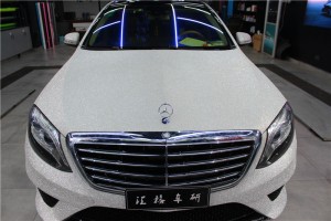 長沙汽車改裝改色貼膜奔馳整車水晶鉆石進口改色膜匯格車研