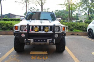 長沙汽車貼膜實體店 悍馬改色電鍍膜 鏡面電鍍銀 車身個性拉花