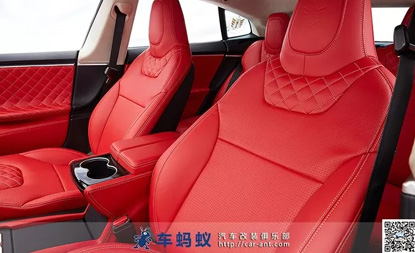 17款特斯拉Model S改裝升級(jí)豪華品質(zhì)紅色內(nèi)飾