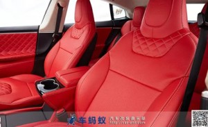 17款特斯拉Model S改装升级豪华品质红色内饰